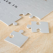 シックなモダンリーフエレガントリース写真の祖父 ジグソーパズル (側面)