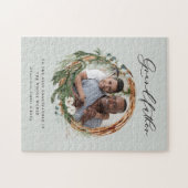 シックなモダンリーフエレガントリース写真の祖父 ジグソーパズル (横)