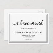 シックなモダン動きのお知らせはがき 案内ポストカード (正面/裏面)