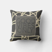 シックなモダン引用文ピロー良い雰囲気のみ クッション (裏面)