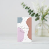 シックなモダン抽象芸術シェイプ名刺 名刺 (スタンド正面)