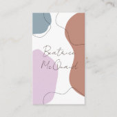 シックなモダン抽象芸術シェイプ名刺 名刺 (正面)