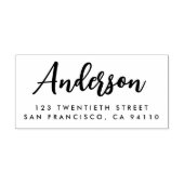 シックなモダン書道台本の名前差出人住所 セルフインキングスタンプ (デザイン)
