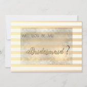 シックなモダン花ストライプの付けメイドカード 招待状 (正面)