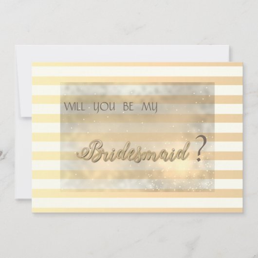 シックなモダン花ストライプの付けメイドカード 招待状 (正面)