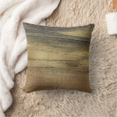 シックなモダン金ゴールドグレーの抽象芸術ブラシストローク クッション (ブランケット)