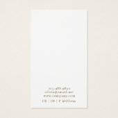 シックなモダン金ゴールドサークルロゴジュエリーディスプレイカード (裏面)