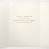 シックなモダン金ゴールドストローク（ダイヤモンド形の写真を使用） 三つ折りカード (内部中)