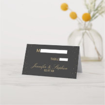 シックなモダン金ゴールドスペックオンブラック座席表