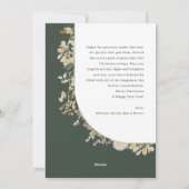 シックなモダン金ゴールドフローラアーチフォトクリスマスカード シーズンカード (裏面)