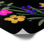 シックなモダンbohoワイルドフラワー卒業へようこそ ポスター (角)