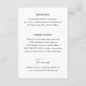 シックなモノクロモダン写結婚真 エンクロージャーカード (裏面)