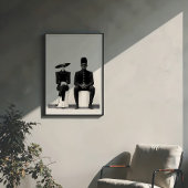 シックなモノクロ撮影ファッションペア ポスター