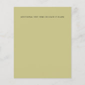 シックなモノグラムイエローグリーン結婚フローラ (裏面)