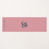 シックなモノグラムオムシンボルダスティピンクローズヨガマット ヨガマット (正面(横))