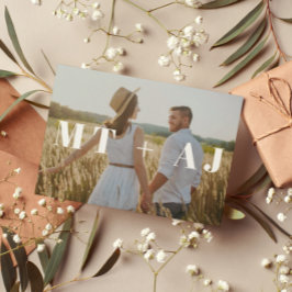 シックなモノグラムオーバーレイ写真の保存日付