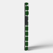 シックなモノグラムグリーンホワイト市松模様にパターン Case-Mate iPhoneケース (裏面 / 右)