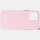 シックなモノグラムピンクエレガントミフェミニンムリスト Case-Mate iPhoneケース (裏面 (横))