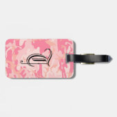 シックなモノグラムピンクカモフラージュ荷物 ラゲッジタグ (裏面横)