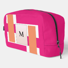 シックなモノグラムフェミニンストライプパターン ドップキット