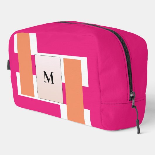 シックなモノグラムフェミニンストライプパターン ドップキット (右コーナー)