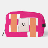 シックなモノグラムフェミニンストライプパターン ドップキット (裏面)