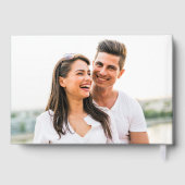 シックなモノグラムフォトセージ結婚グリーン ゲストブック (裏面)