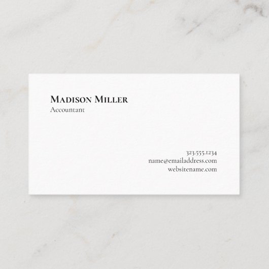 シックなモノグラムブラックとホワイトの格子模様 名刺 (裏面)