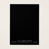 シックなモノグラムブラックイヤリングディスプレイカード (裏面)