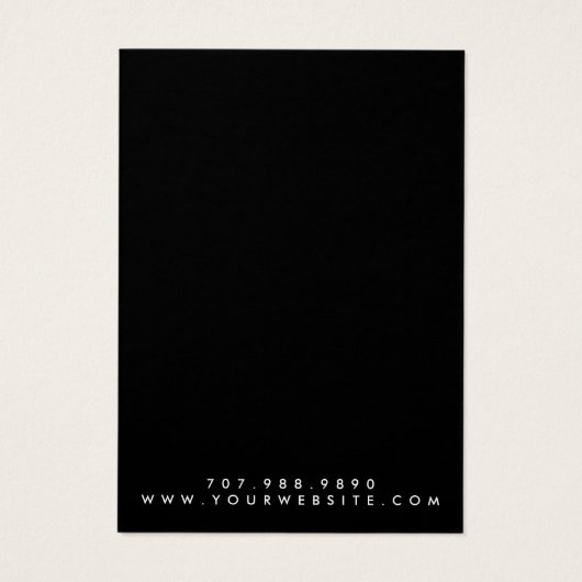 シックなモノグラムブラックイヤリングディスプレイカード (裏面)