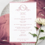 シックなモノグラムブルゴーニュ結婚ウォーターのメニュー<br><div class="desc">お客様は、このメニューで彼らのエレガントテーブルに歓迎モノグラムの、カップルのイニシャルと絶妙な手描きモノグラムと燃える水の色の。先頭へ戻る美しい水の色の洗濯バーガンディと砂漠のバラの色合い。当社の「ブルゴーニュ水彩植物学モノグラム結婚」コレクションの一部は、ウェルカムプログラム、テーブル番号、シーティングチャートカードなど結婚の様々な調整製品が用意されている。https://www.zazzle.com/collections/burgundy_water color_botanical_monogram_s-119217626426287645を参照し結婚て、コレクション全体を表示する。</div>