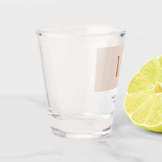 シックなモノグラムプロフェッショナルプレインミニマル ショットグラス (左)