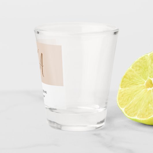 シックなモノグラムプロフェッショナルプレインミニマル ショットグラス (右)