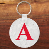 シックなモノグラムプロフェッショナルプレーン追加の名前イニシャル キーホルダー (正面)