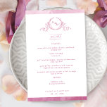 シックなモノグラムマウブピンクの水の色結婚のメニュー<br><div class="desc">お客様は、このメニューを使っエレガントてモノグラムの結婚、カップルのイニシャルと絶妙な手描きの葉のモノグラムとメイブピンクの水彩色の縁どテーブルに歓迎する。背中の美しい水色の洗濯のメイブ、ピンクとベリーの色合いの様々な。私たちの「メイヴピンク水彩植物園モノグラム結婚」コレクションの一部は、歓迎プログラム、テーブル番号およびシーティングチャートカードなど結婚の様々な調整製品を提供している。以下のリンクを使用してコレクション全体にアクセスすエレガントる： https://www.zazzle.com/collections/mauve_pink_water color_monogram_結婚s-119235672549123464</div>