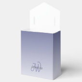 シックなモノグラムマーブルブルーグリッタードリップ フェイバーボックス (オープン)