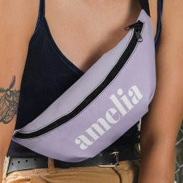 シックなモノグラムラベンダーパープル ファニーパック