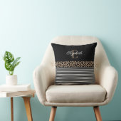 シックなモノグラムレオパード印刷 クッション (椅子)