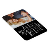 シックなモノグラム結婚のリングや輪救または日付のスワップ マグネット (右側)