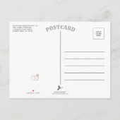 シックなモノグラム結婚のリングや輪救または日付のスワップ 案内ポストカード (裏面)