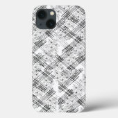 シックなモノグラームストライプ花と花ケースメイトiPho Case-Mate iPhoneケース (裏面)