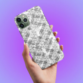 シックなモノグラームストライプ花と花ケースメイトiPho iPhone 13ケース