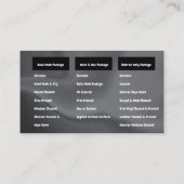 シックなモバイルカーウォッシュの詳細圧力洗浄 名刺 (裏面)