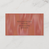 シックなモモのサテンの一見の花の名刺 名刺 (裏面)