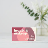 シックなモーブタウペダスティバラ赤面ピンクアートパターン 名刺 (スタンド正面)