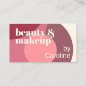 シックなモーブタウペダスティバラ赤面ピンクアートパターン 名刺 (正面)