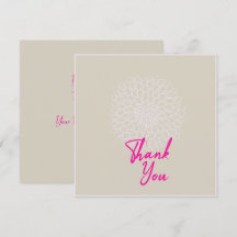 シックなモーヴェグレイフローラとピンク文字