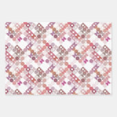 シックなモーヴェタウペダスティーバラサークルのアートパターン ラッピングペーパーシート (正面3)