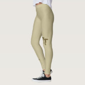 シックなヤシの木 – ブラウン レギンス (左)