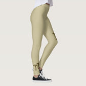 シックなヤシの木 – ブラウン レギンス (右)